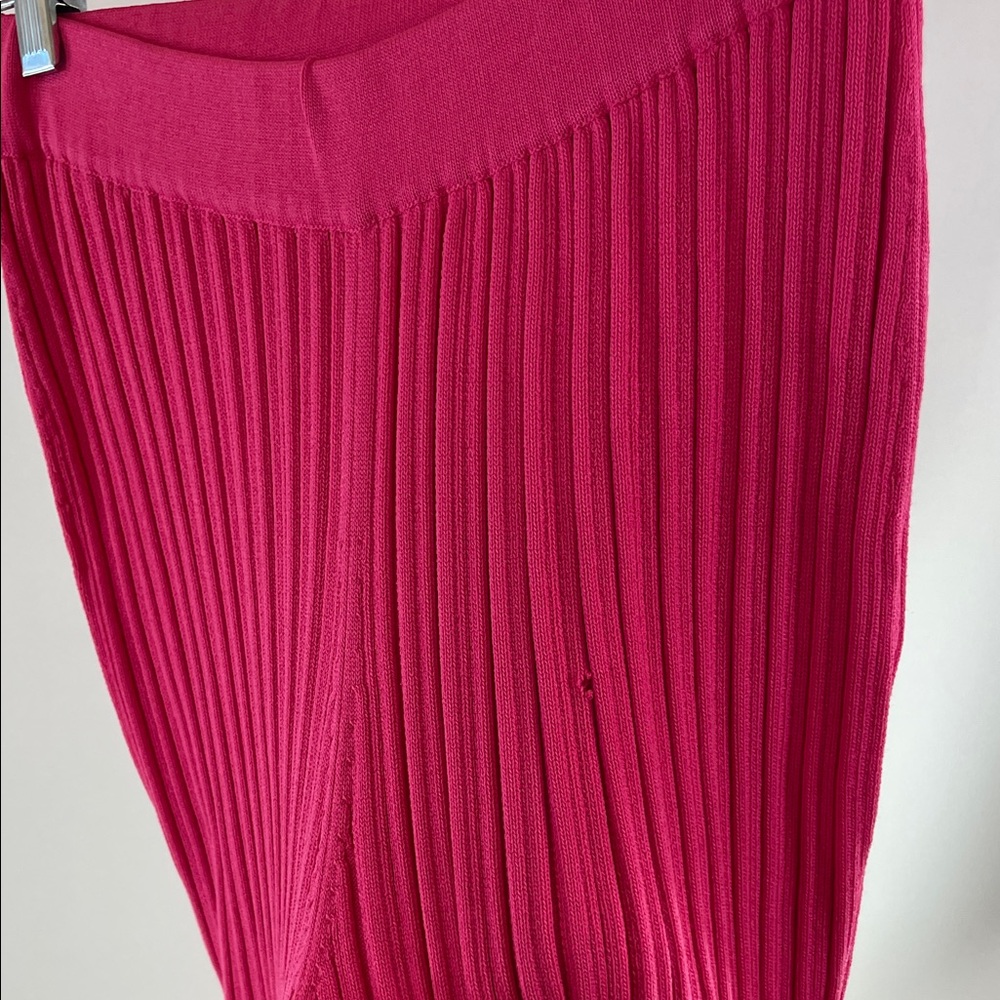 Adam Lippes x RTR High Waisted Ribbed Pants in Barbie Pink, M - Picture 5 of 12